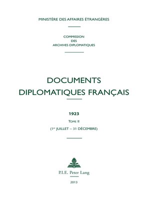 cover image of Documents diplomatiques français
